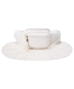 Fashion Fringe Tassel Fanny Pack Waist Bag KL088 WHITE